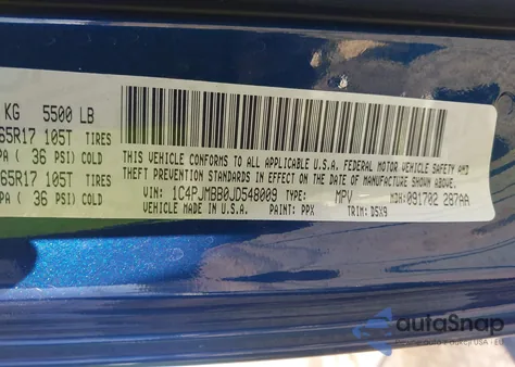 2018 Jeep Cherokee Trailhawk 4X4 from USA, damaged, VIN 1C4PJMBB0JD548009